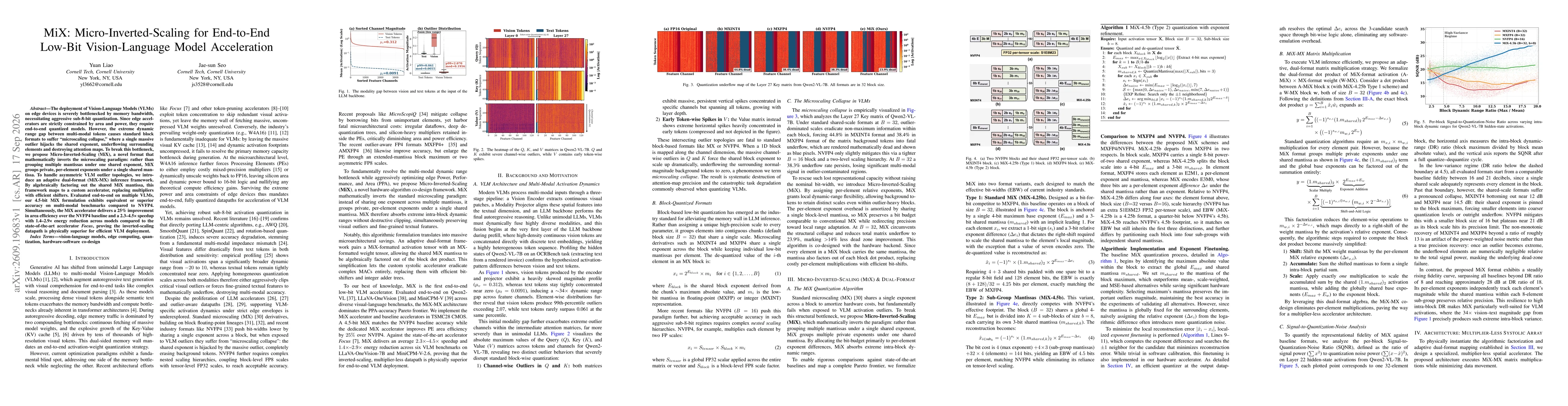 Thumbnail for MiX: Micro-Inverted-Scaling for End-to-End Low-Bit Vision-Language Model Acceleration