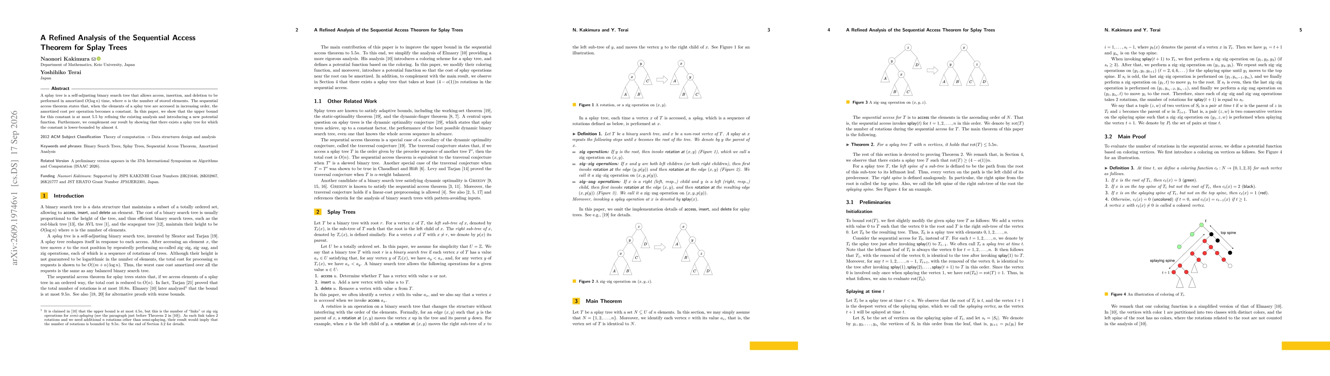 Thumbnail for A Refined Analysis of the Sequential Access Theorem for Splay Trees