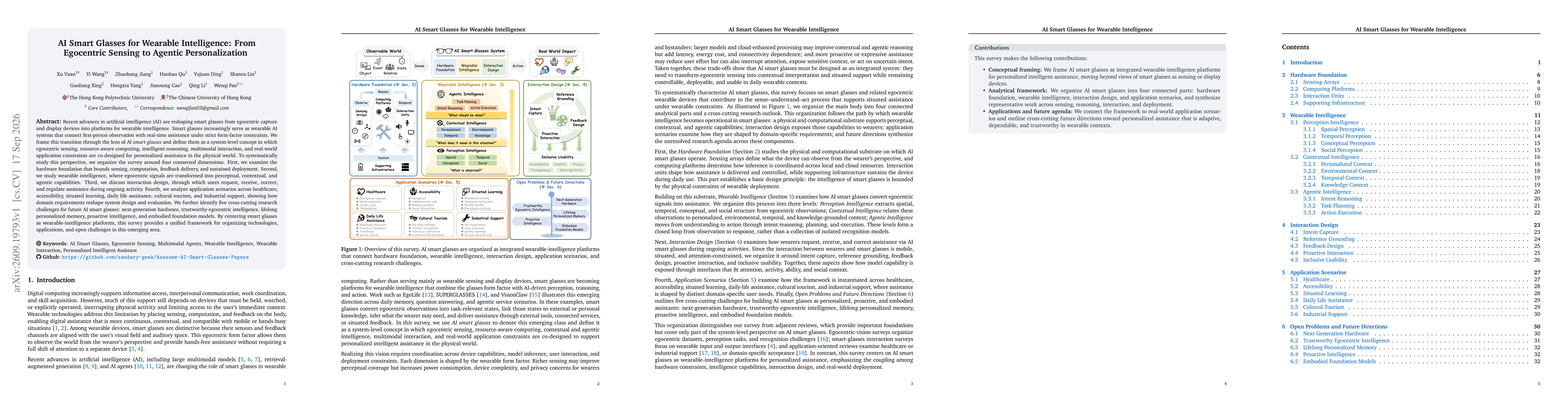 Thumbnail for AI Smart Glasses for Wearable Intelligence: From Egocentric Sensing to Agentic Personalization