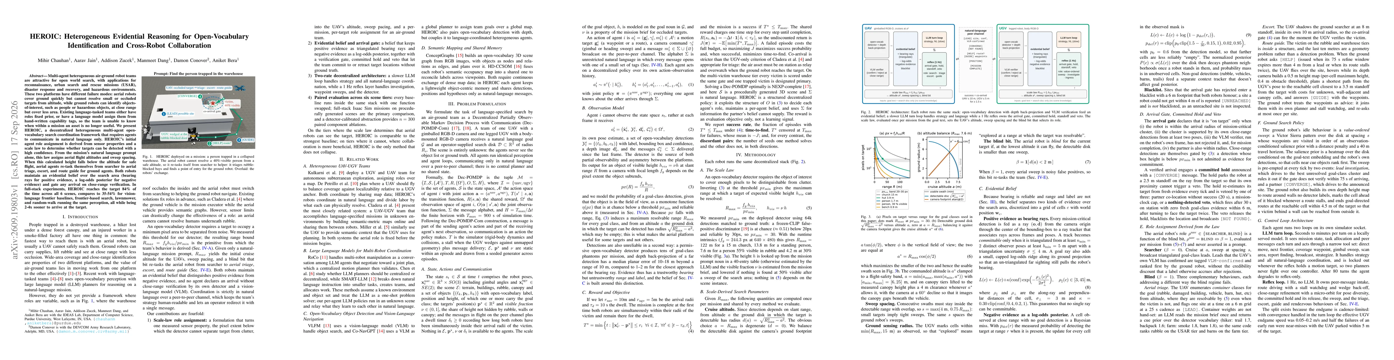 Thumbnail for HEROIC: Heterogeneous Evidential Reasoning for Open-Vocabulary Identification and Cross-Robot Collaboration