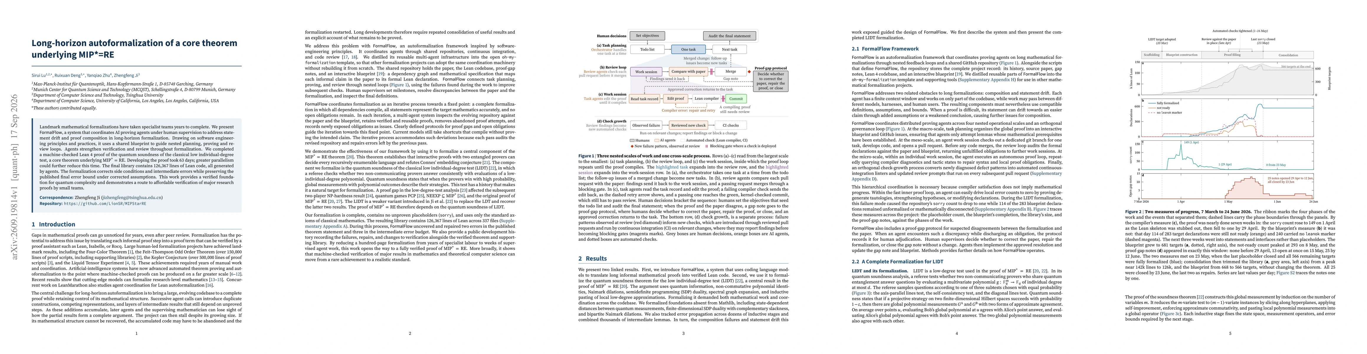 Thumbnail for Long-horizon autoformalization of a core theorem underlying MIP* = RE