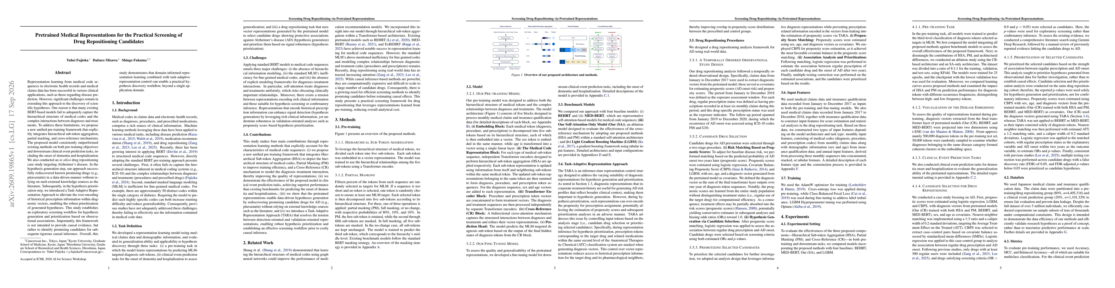Thumbnail for Pretrained Medical Representations for the Practical Screening of Drug Repositioning Candidates