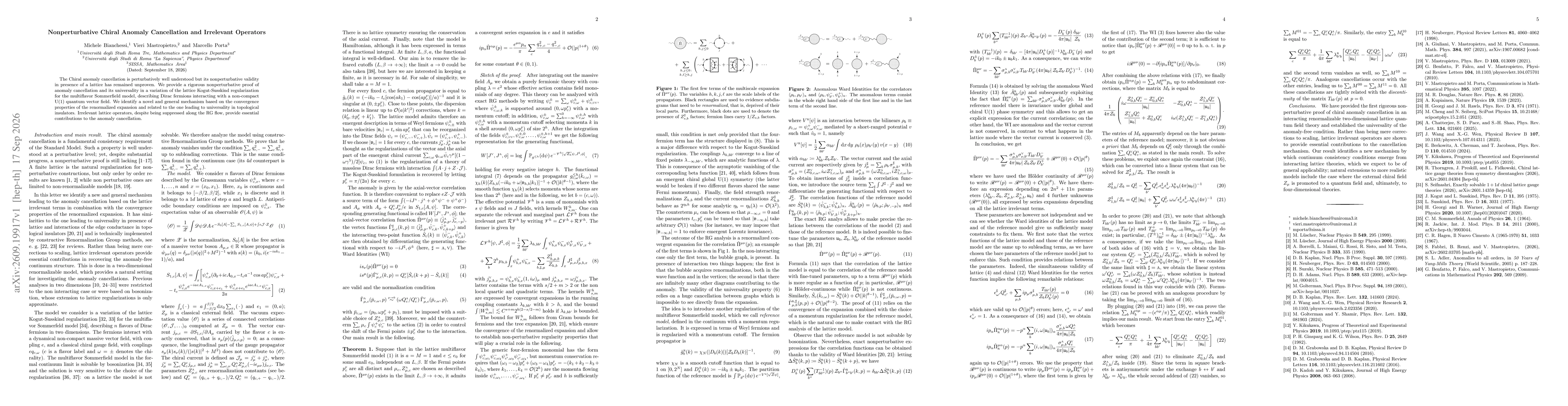 Thumbnail for Nonperturbative Chiral Anomaly Cancellation and Irrelevant Operators