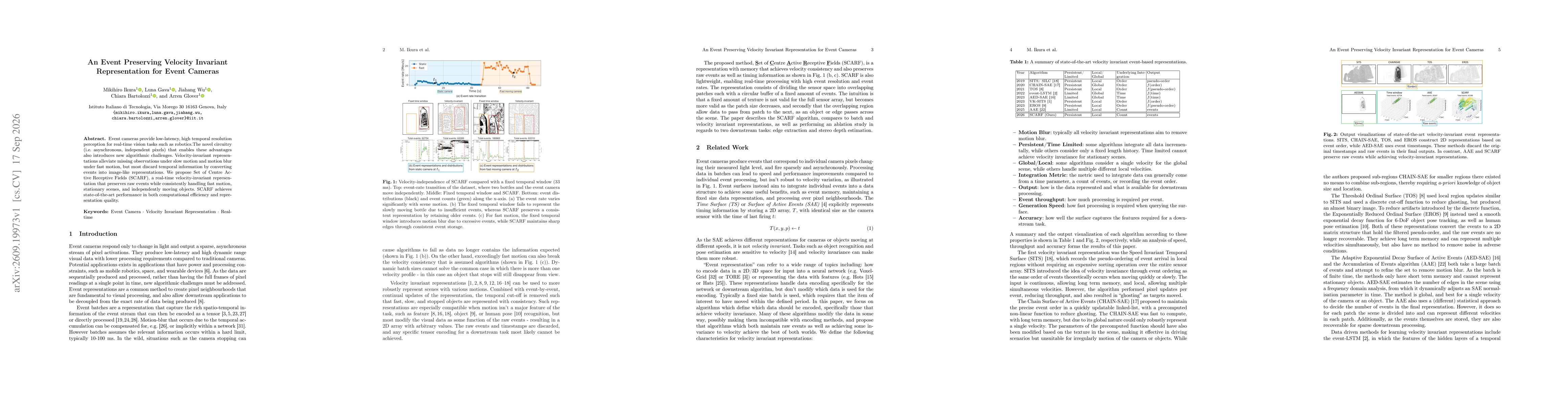 Thumbnail for An Event Preserving Velocity Invariant Representation for Event Cameras
