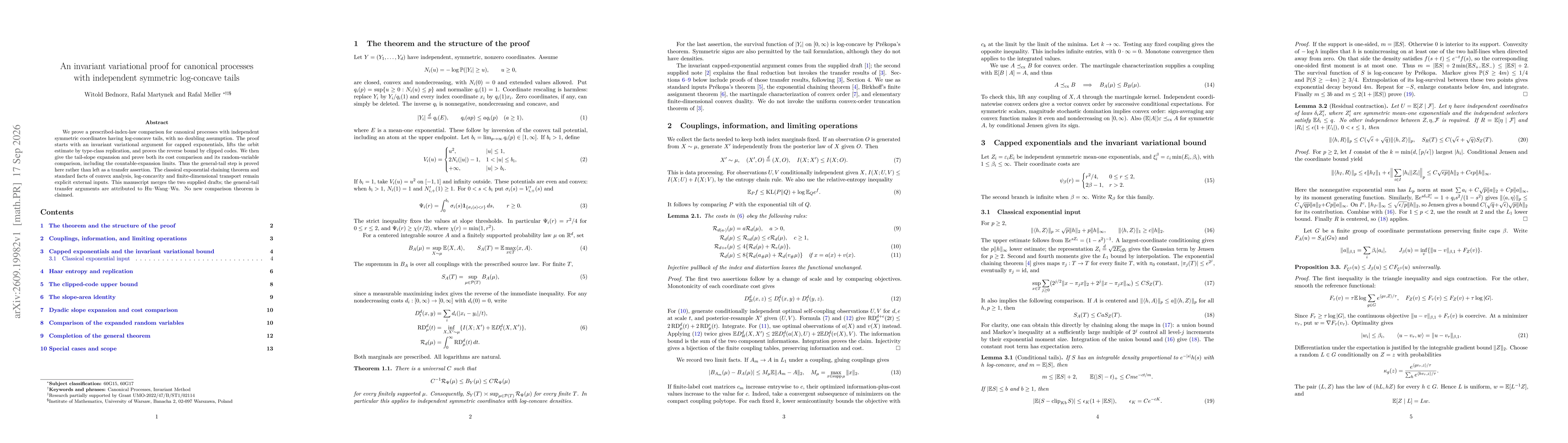 Thumbnail for An invariant variational proof for canonical processes with independent symmetric log-concave tails