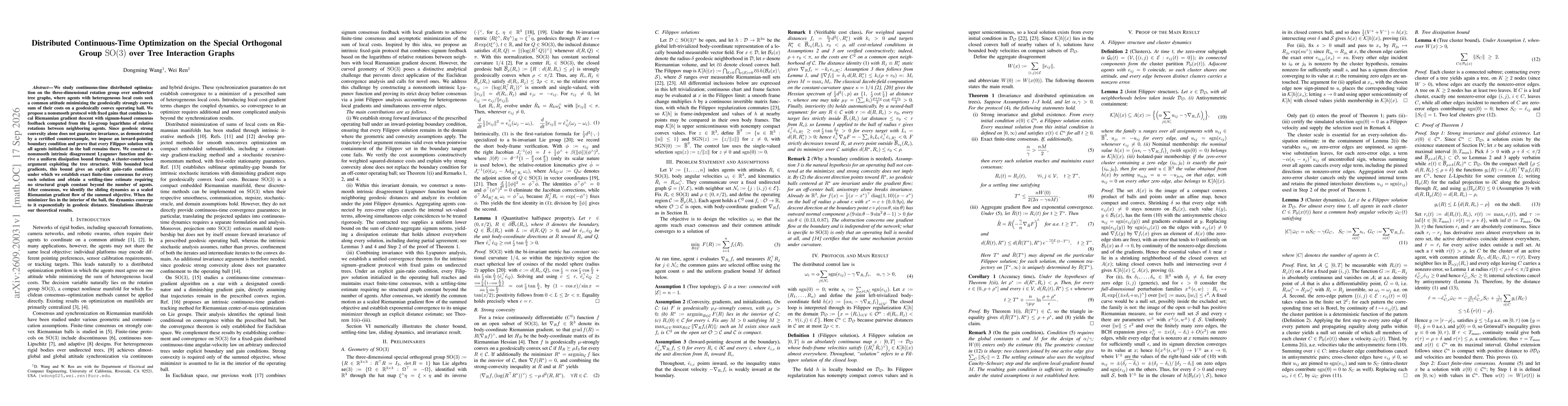 Thumbnail for Distributed Continuous-Time Optimization on the Special Orthogonal Group SO(3) over Tree Interaction Graphs