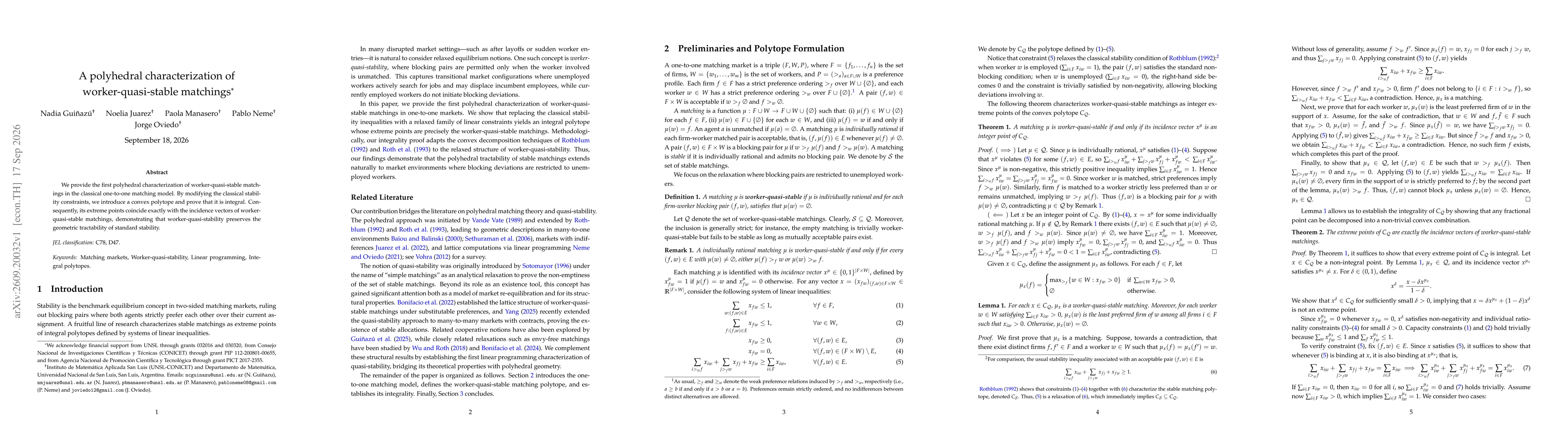 Thumbnail for A polyhedral characterization of worker-quasi-stable matchings