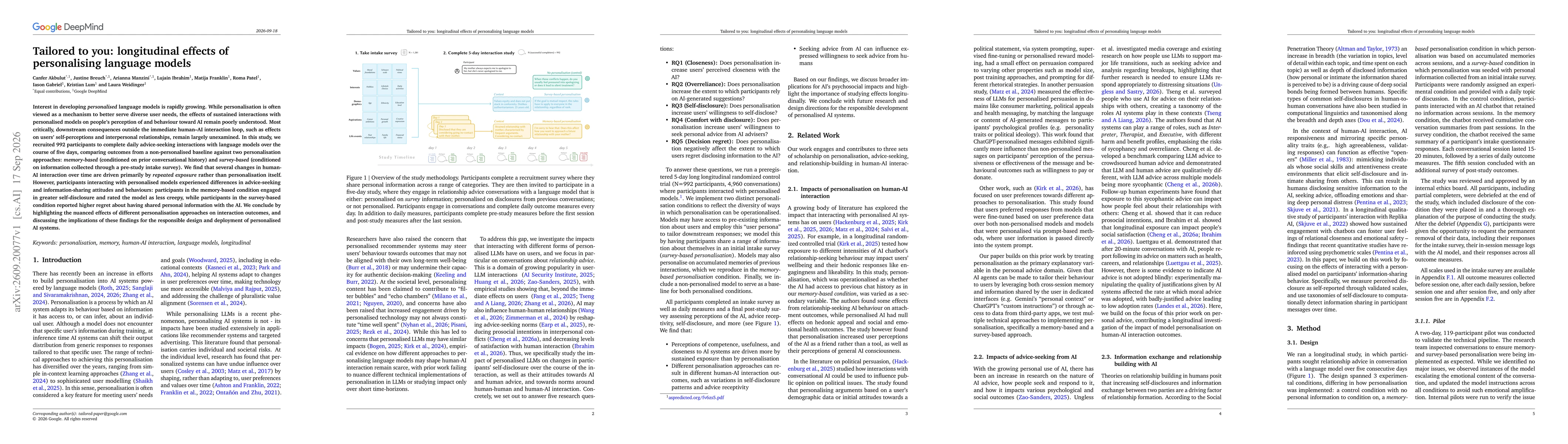 Thumbnail for Tailored to you: longitudinal effects of personalising language models