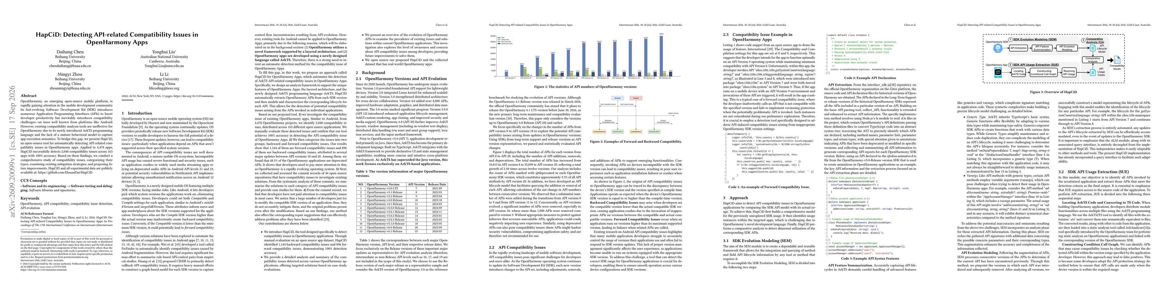 Thumbnail for HapCiD: Detecting API-related Compatibility Issues in OpenHarmony Apps