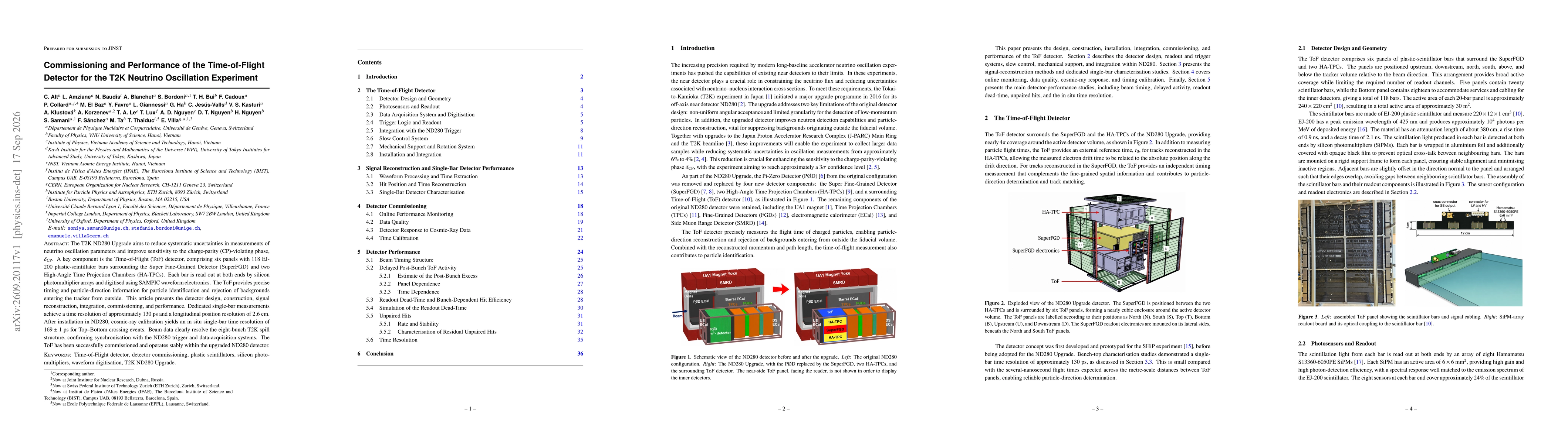 Thumbnail for Commissioning and Performance of the Time-of-Flight Detector for the T2K Neutrino Oscillation Experiment