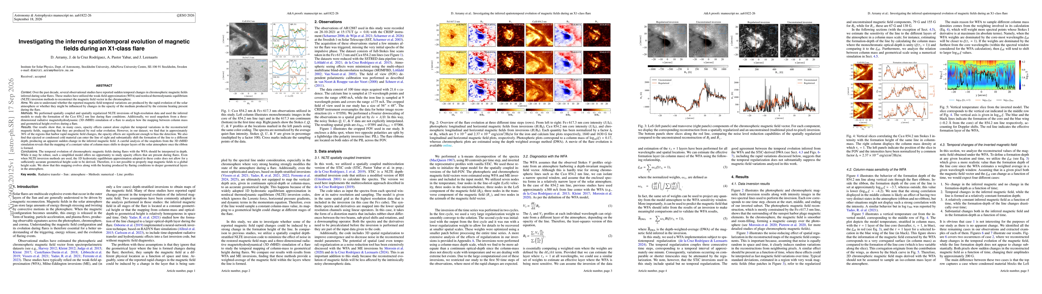 Thumbnail for Investigating the inferred spatiotemporal evolution of magnetic fields during an X1-class flare