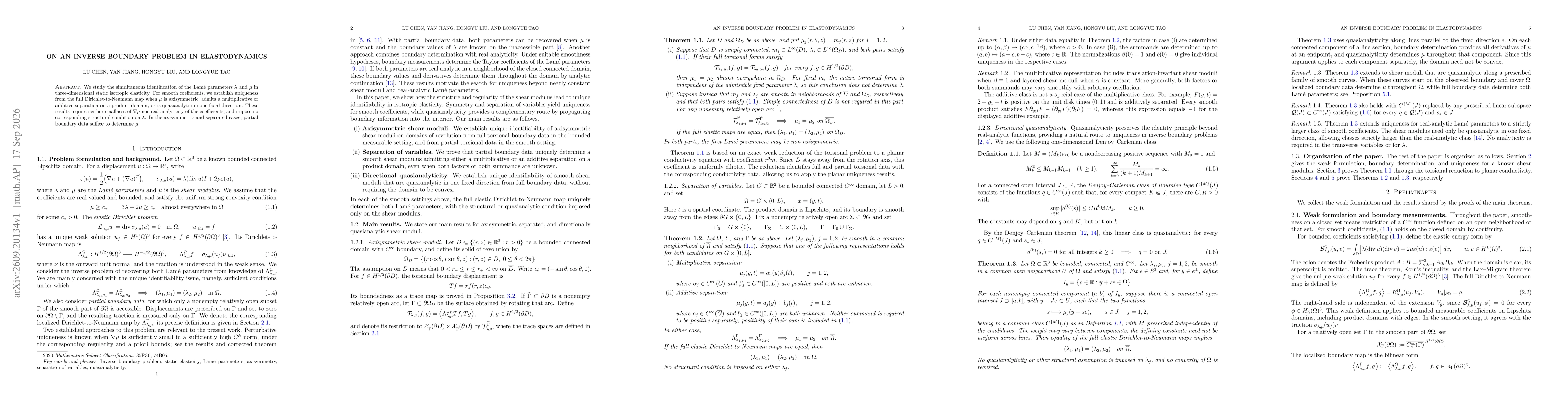 Thumbnail for On an inverse boundary problem in elastodynamics