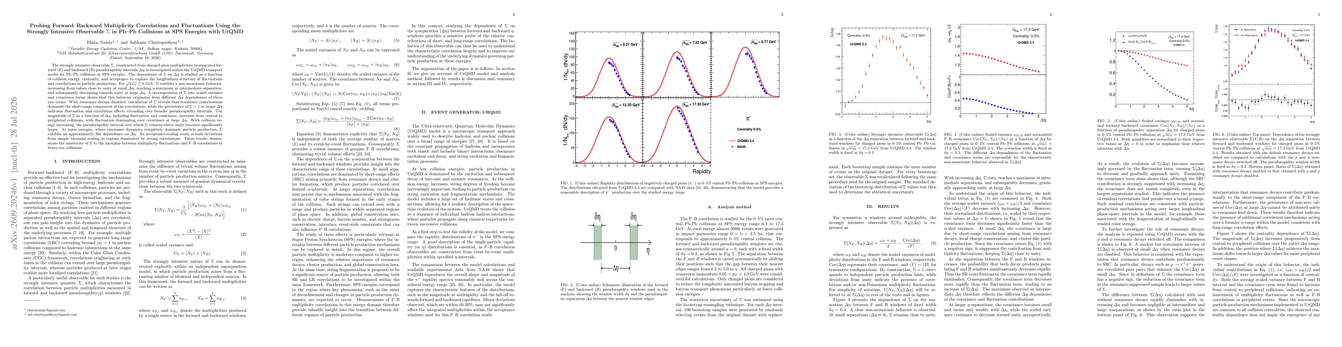 Thumbnail for Probing Forward-Backward Multiplicity Correlations and Fluctuations Using the Strongly Intensive Observable $Σ$ in Pb-Pb Collisions at SPS Energies with UrQMD