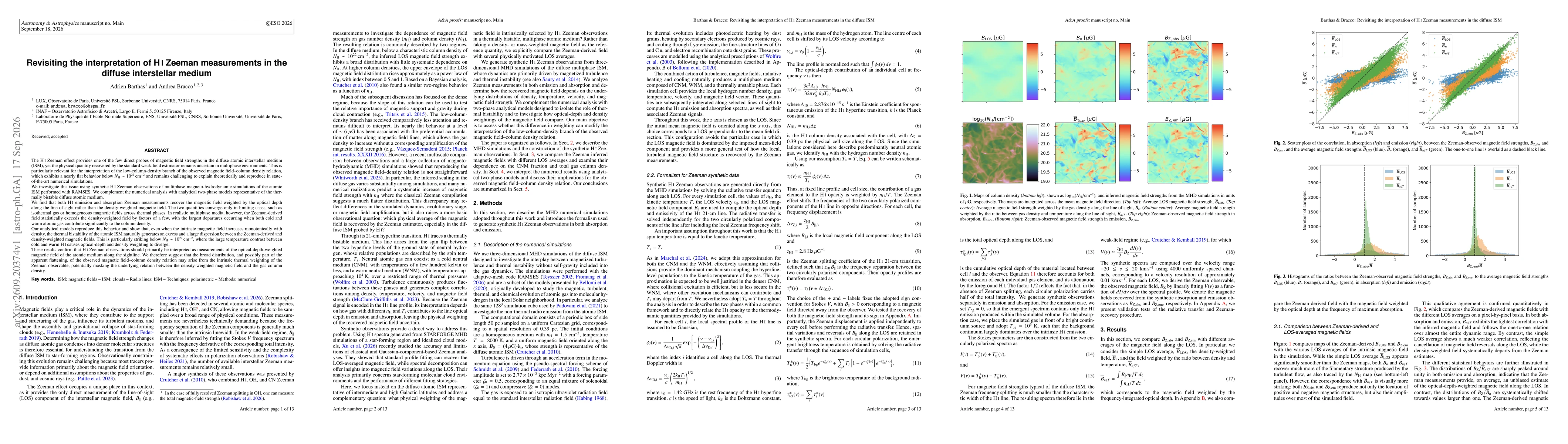 Thumbnail for Revisiting the interpretation of HI Zeeman measurements in the diffuse interstellar medium