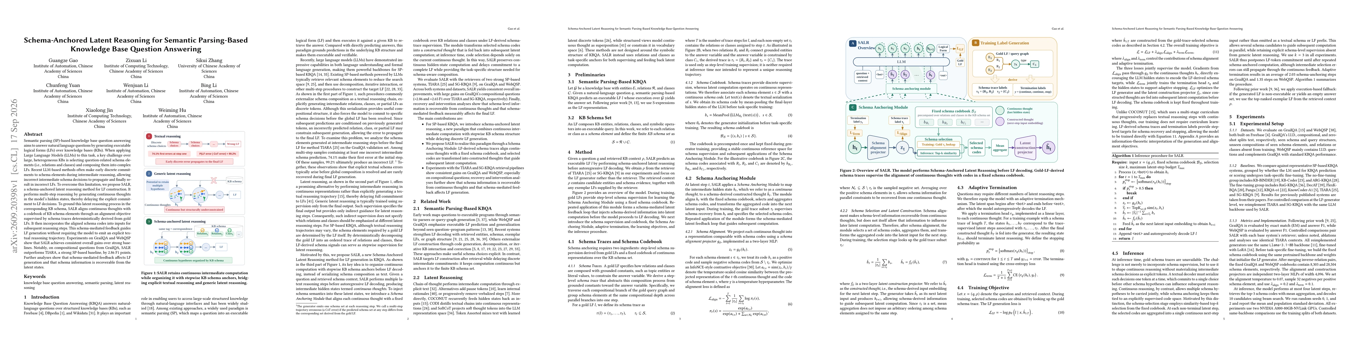Thumbnail for Schema-Anchored Latent Reasoning for Semantic Parsing-Based Knowledge Base Question Answering