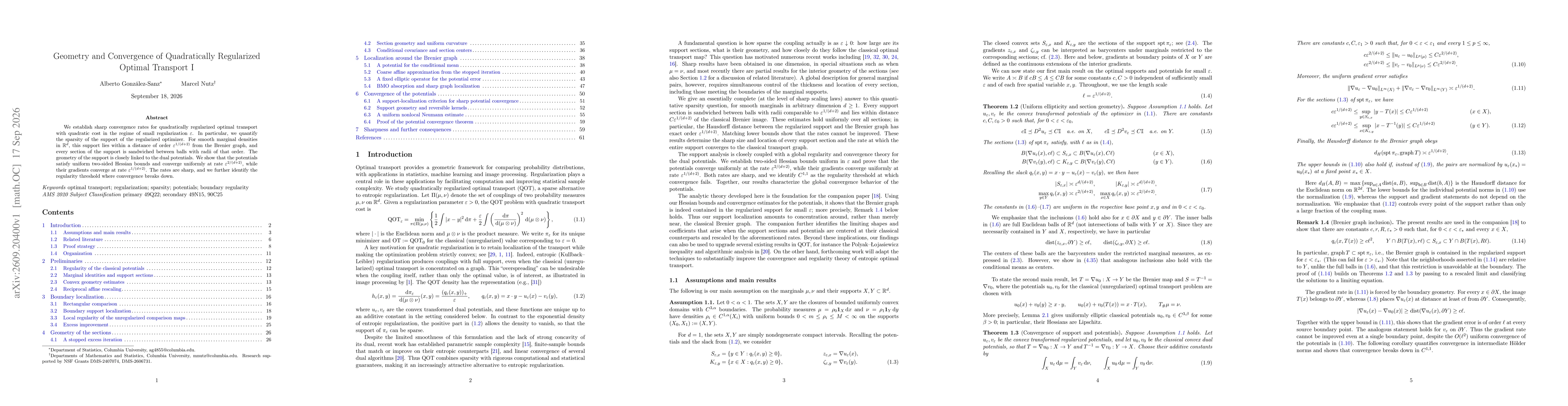 Thumbnail for Geometry and Convergence of Quadratically Regularized Optimal Transport I