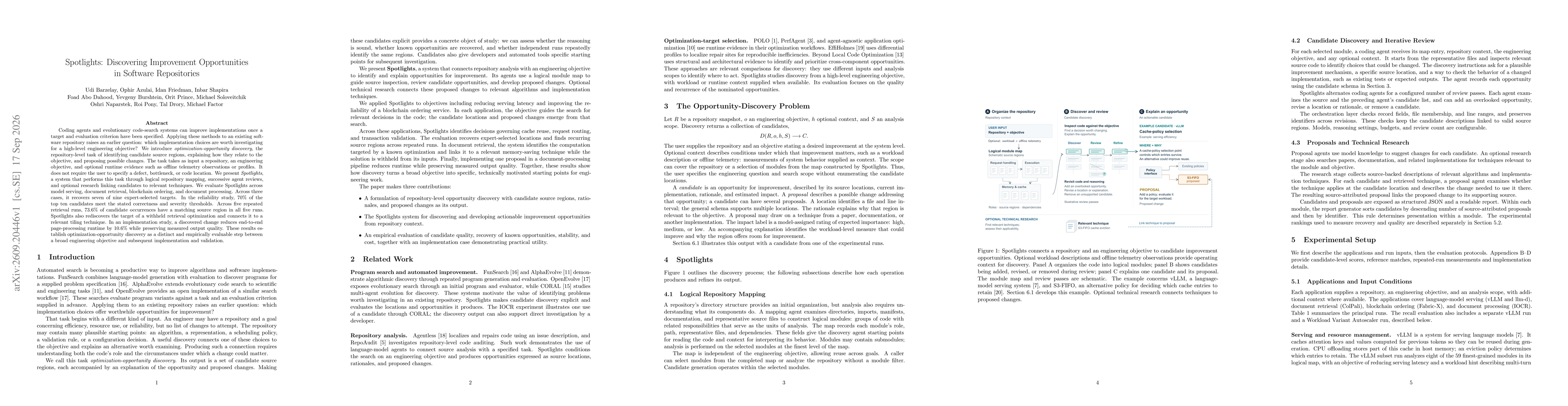 Thumbnail for Spotlights: Discovering Improvement Opportunities in Software Repositories