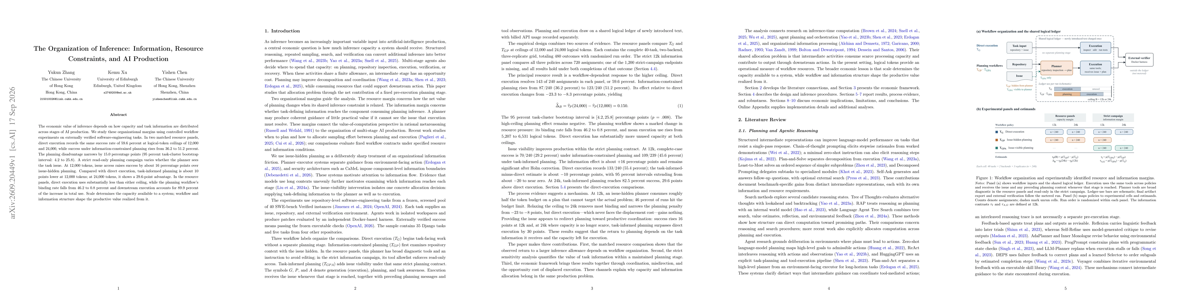 Thumbnail for The Organization of Inference: Information, Resource Constraints, and AI Production