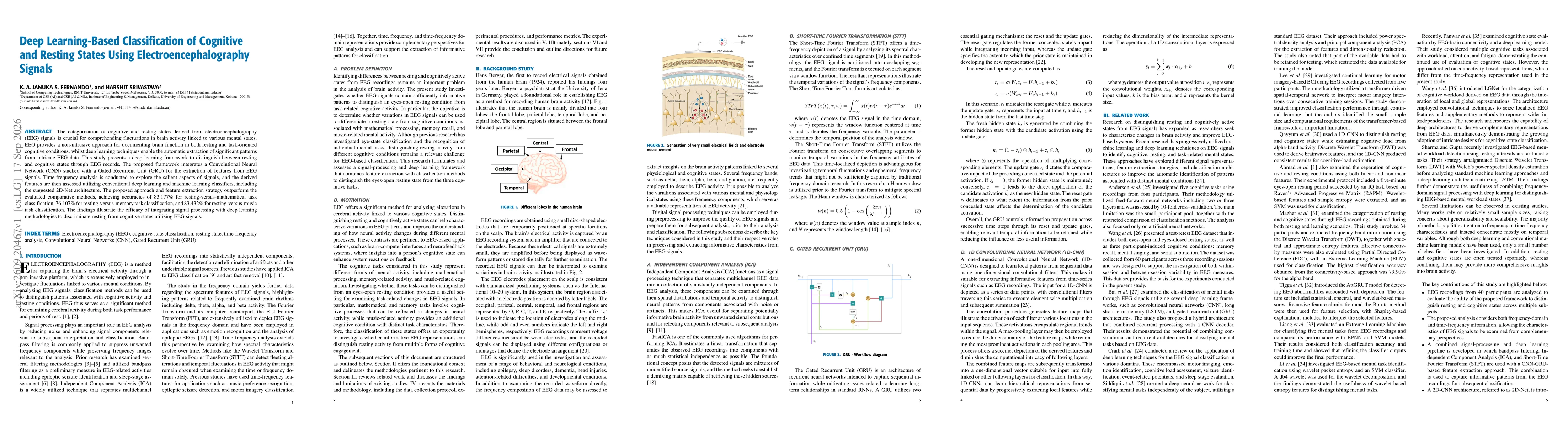 Thumbnail for Deep Learning-Based Classification of Cognitive and Resting States Using Electroencephalography Signals