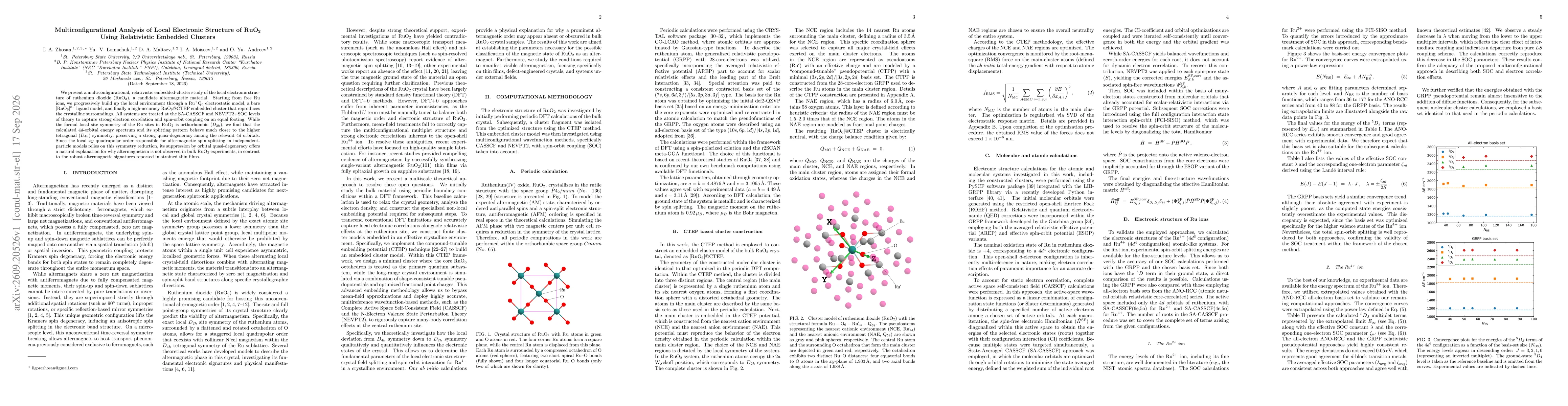 Thumbnail for Multiconfigurational Analysis of Local Electronic Structure of $\mathrm{RuO_2}$ Using Relativistic Embedded Clusters