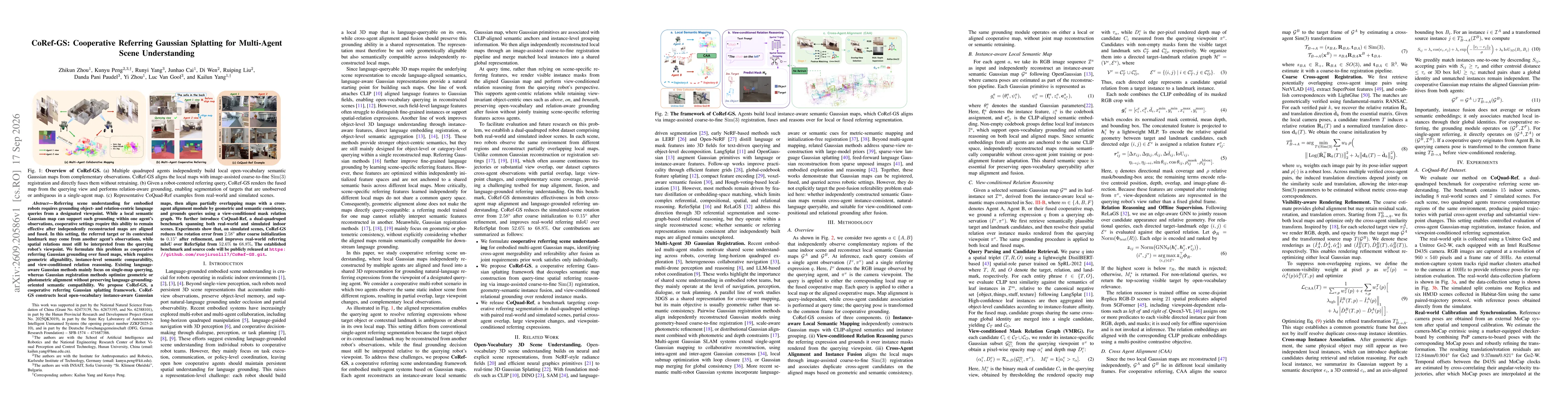 Thumbnail for CoRef-GS: Cooperative Referring Gaussian Splatting for Multi-Agent Scene Understanding
