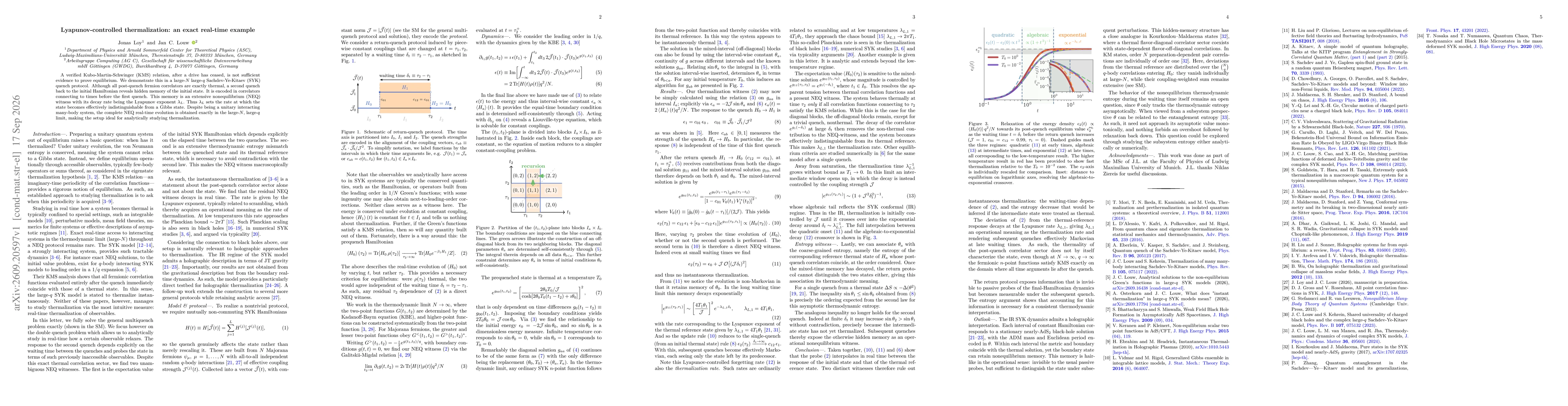 Thumbnail for Lyapunov-controlled thermalization: an exact real-time example