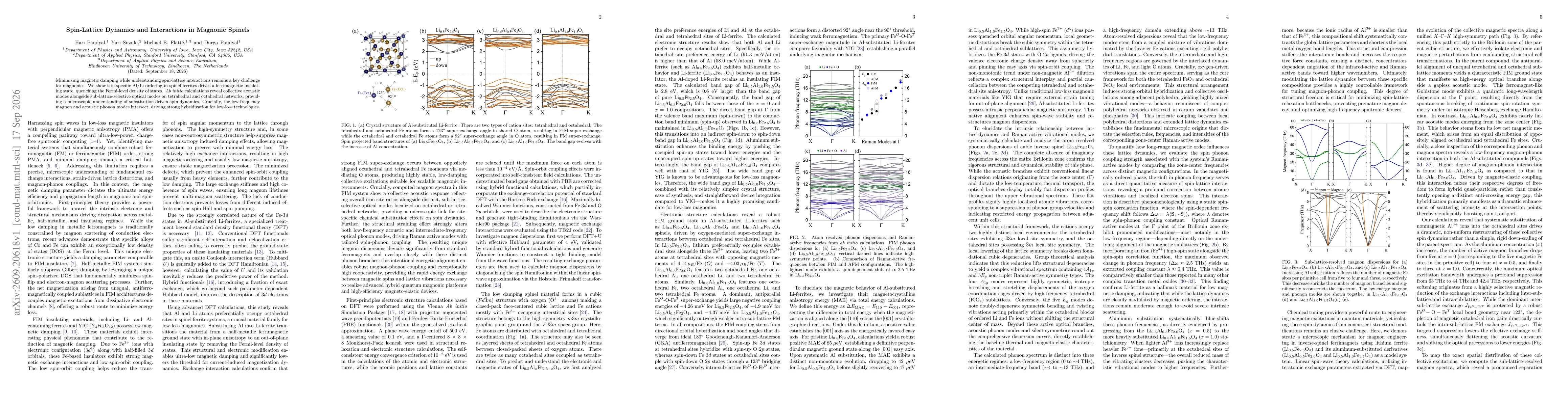 Thumbnail for Spin-Lattice Dynamics and Interactions in Magnonic Spinels