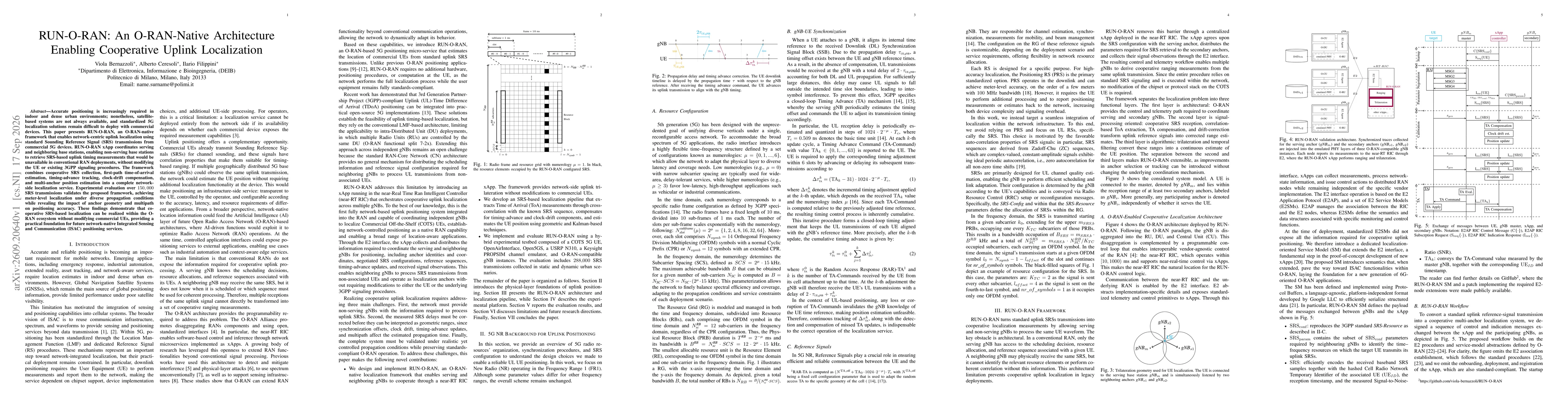 Thumbnail for RUN-O-RAN: An O-RAN-Native Architecture Enabling Cooperative Uplink Localization