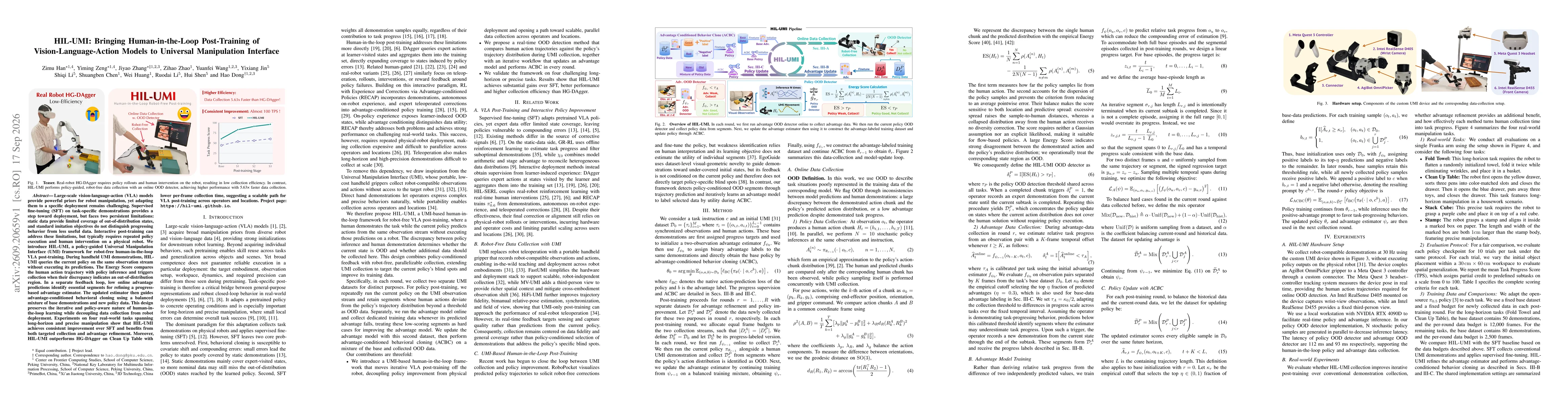 Thumbnail for HIL-UMI: Bringing Human-in-the-Loop Post-Training of Vision-Language-Action Models to Universal Manipulation Interface