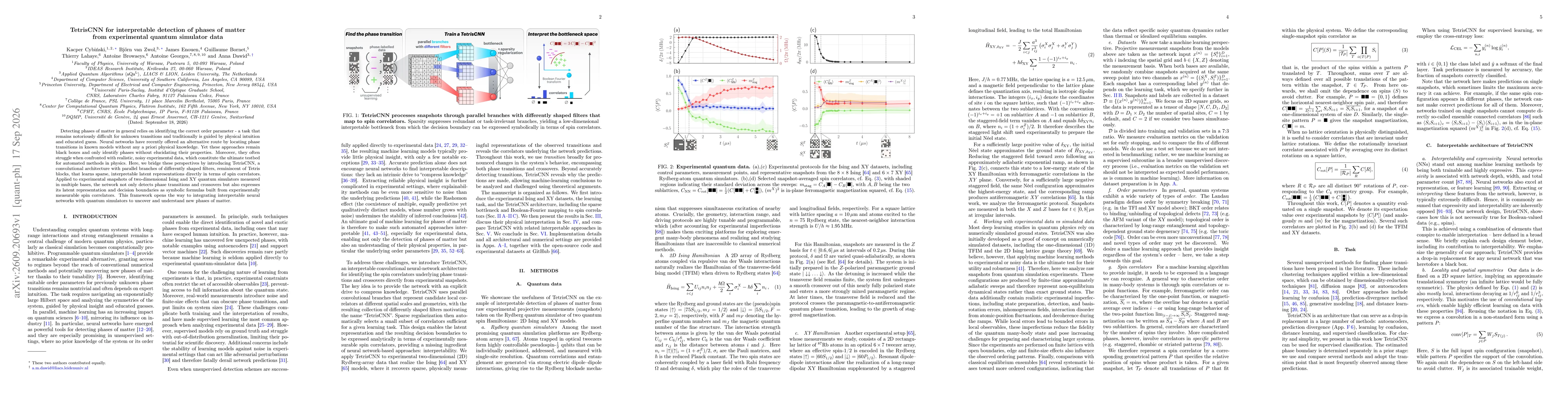 Thumbnail for TetrisCNN for interpretable detection of phases of matter from experimental quantum simulator data