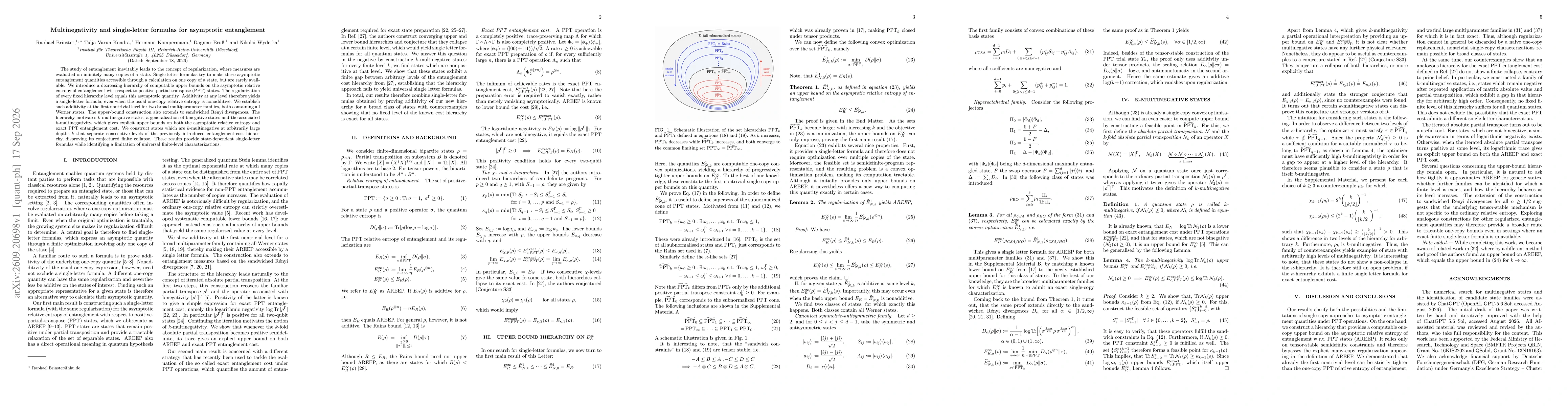 Thumbnail for Multinegativity and single-letter formulas for asymptotic entanglement