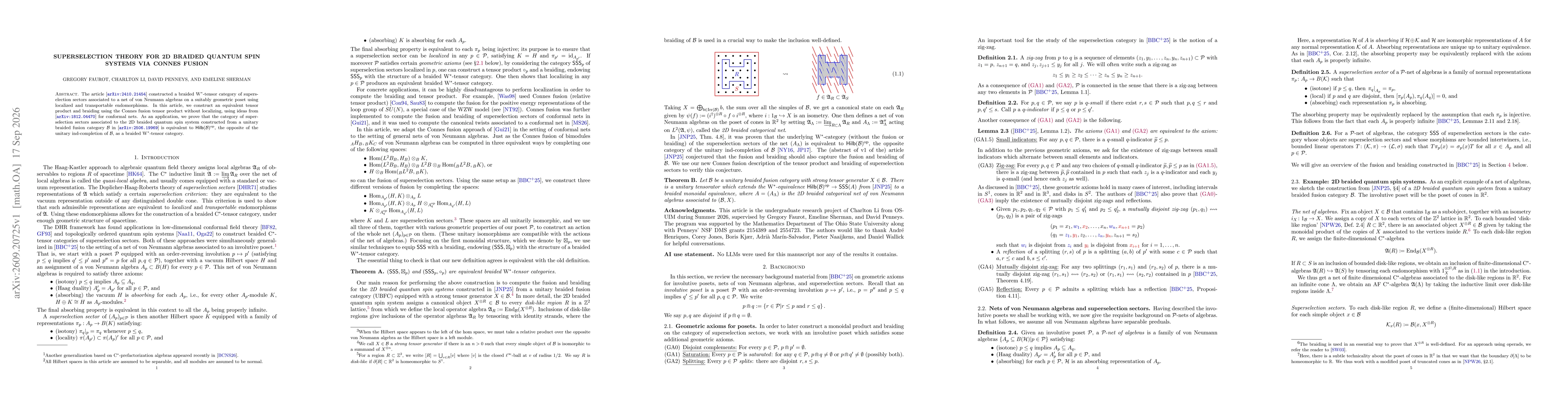 Thumbnail for Superselection theory for 2D braided quantum spin systems via Connes fusion