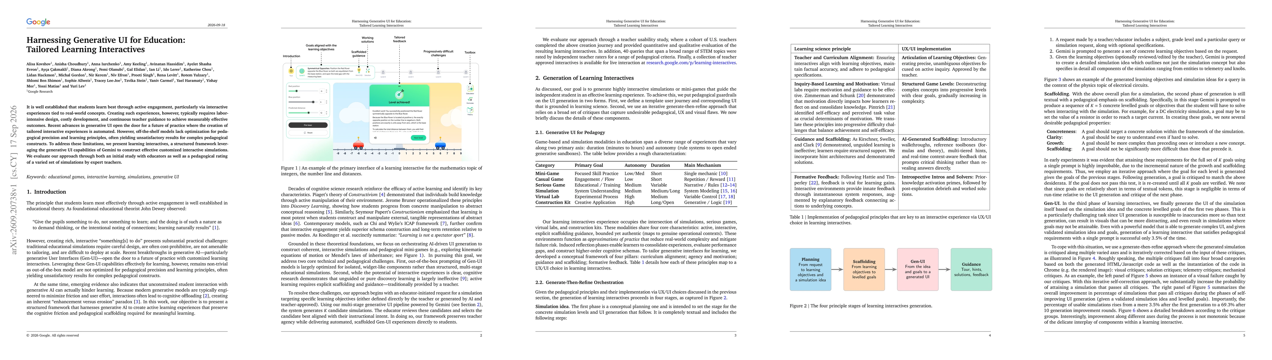 Thumbnail for Harnessing Generative UI for Education: Tailored Learning Interactives