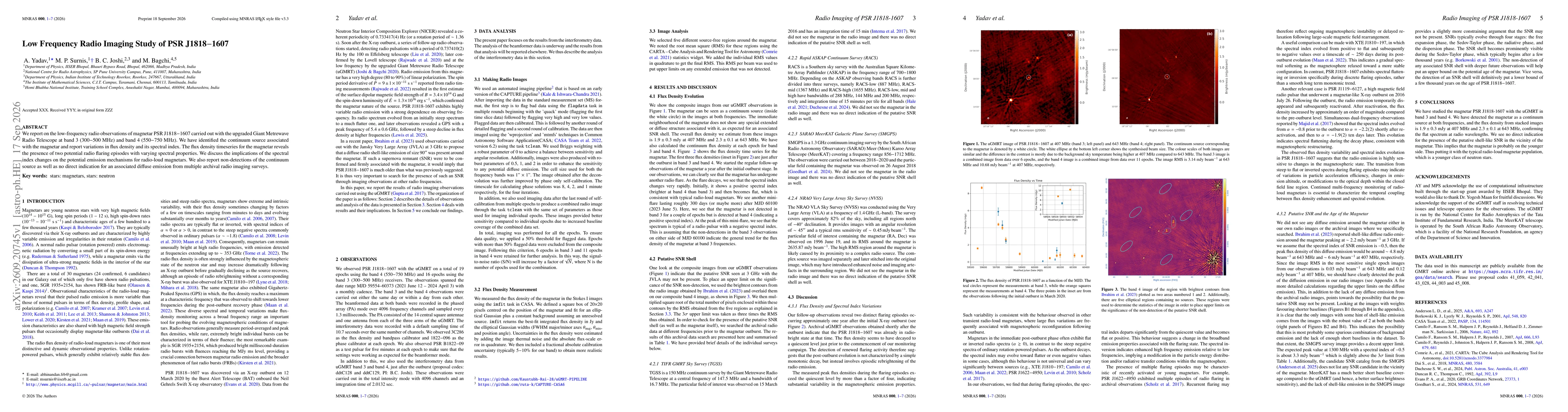 Thumbnail for Low Frequency Radio Imaging Study of PSR J1818-1607