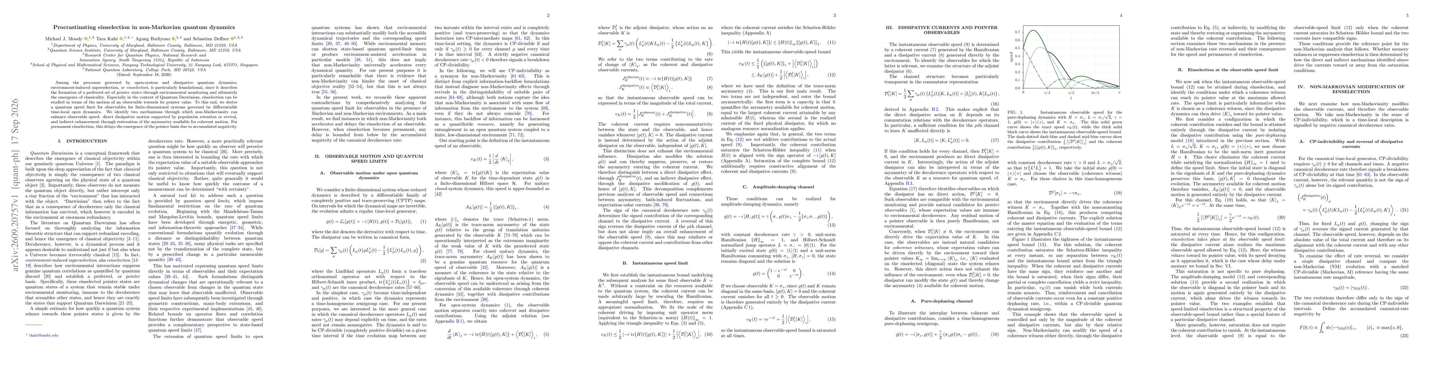 Thumbnail for Procrastinating einselection in non-Markovian quantum dynamics