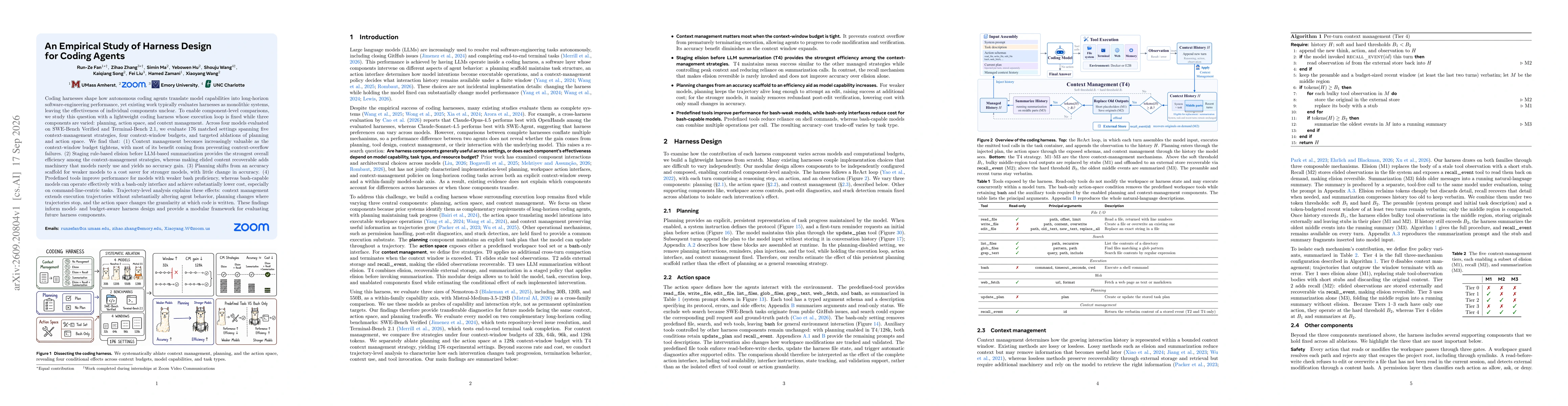 Thumbnail for An Empirical Study of Harness Design for Coding Agents