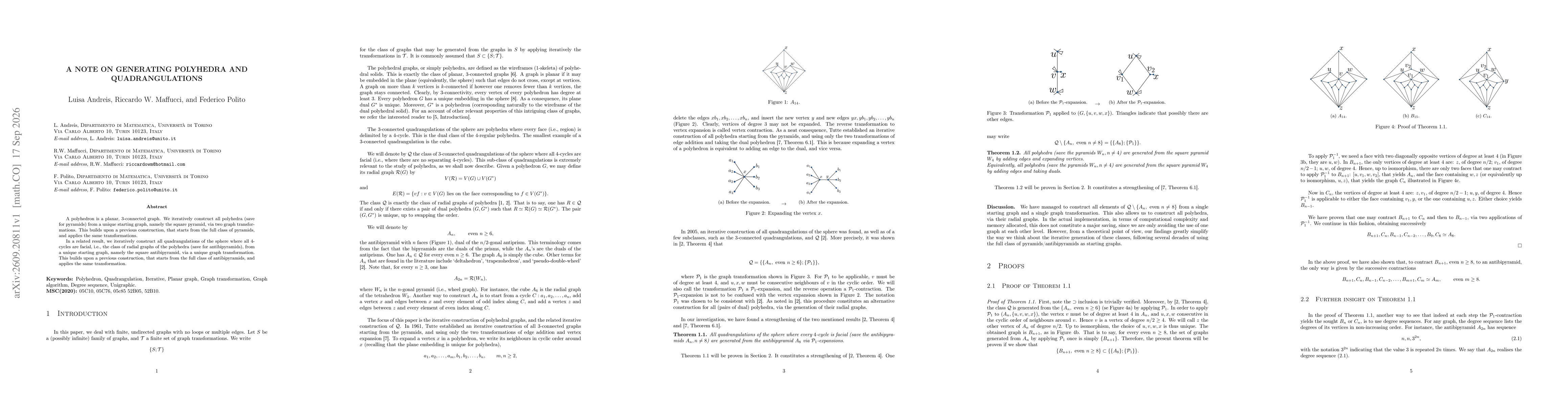 Thumbnail for A note on generating polyhedra and quadrangulations