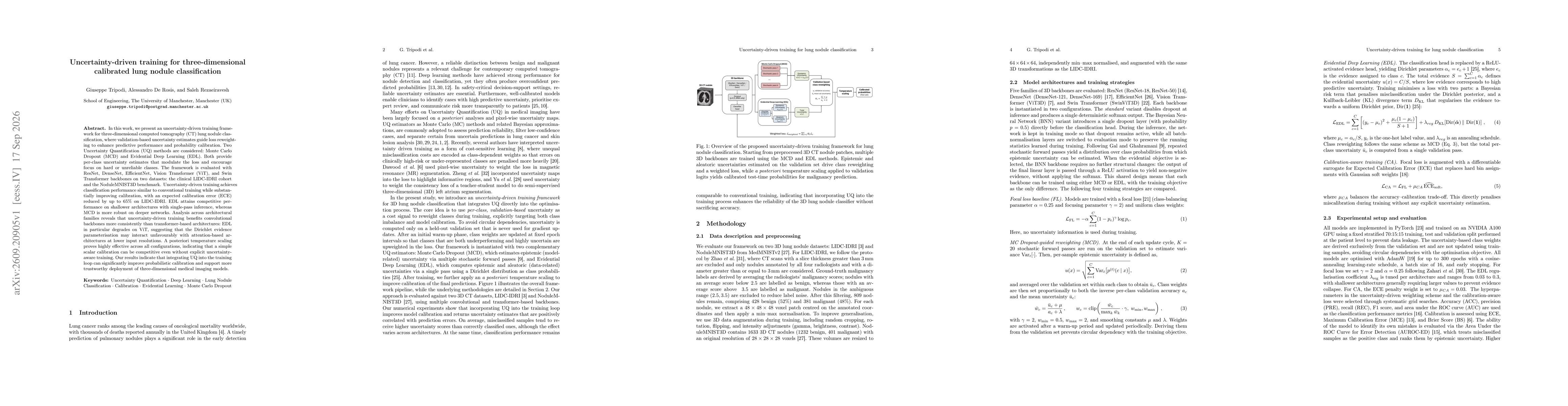 Thumbnail for Uncertainty-driven training for three-dimensional calibrated lung nodule classification