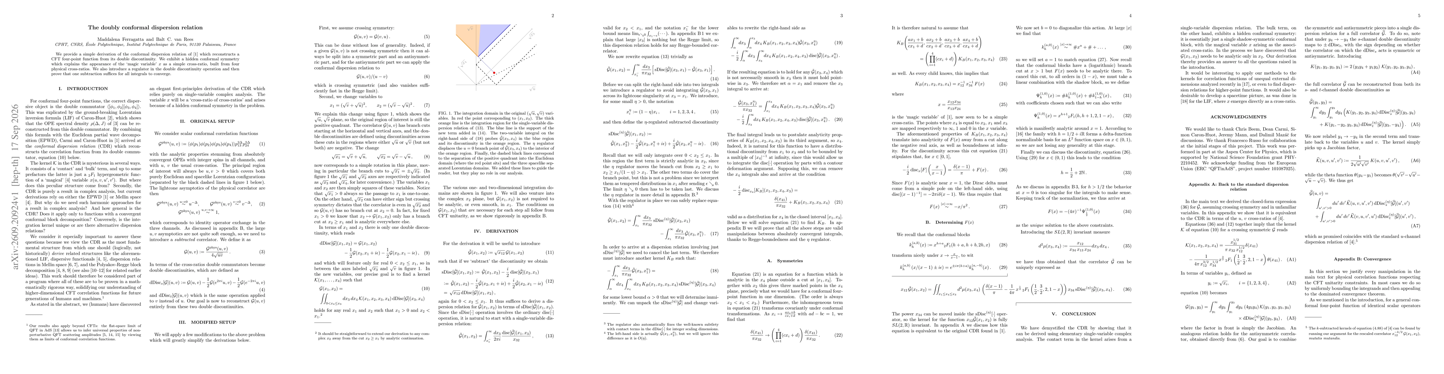 Thumbnail for The doubly conformal dispersion relation