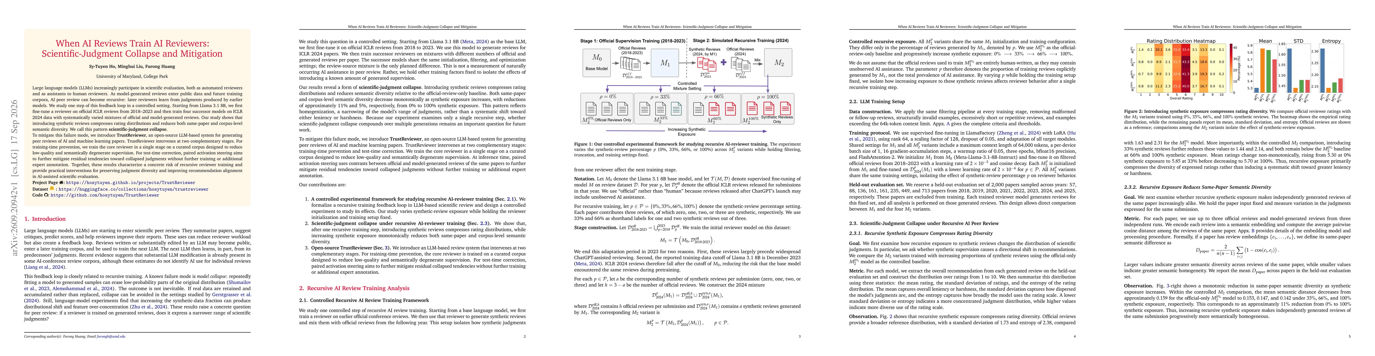 Thumbnail for When AI Reviews Train AI Reviewers: Scientific-Judgment Collapse and Mitigation
