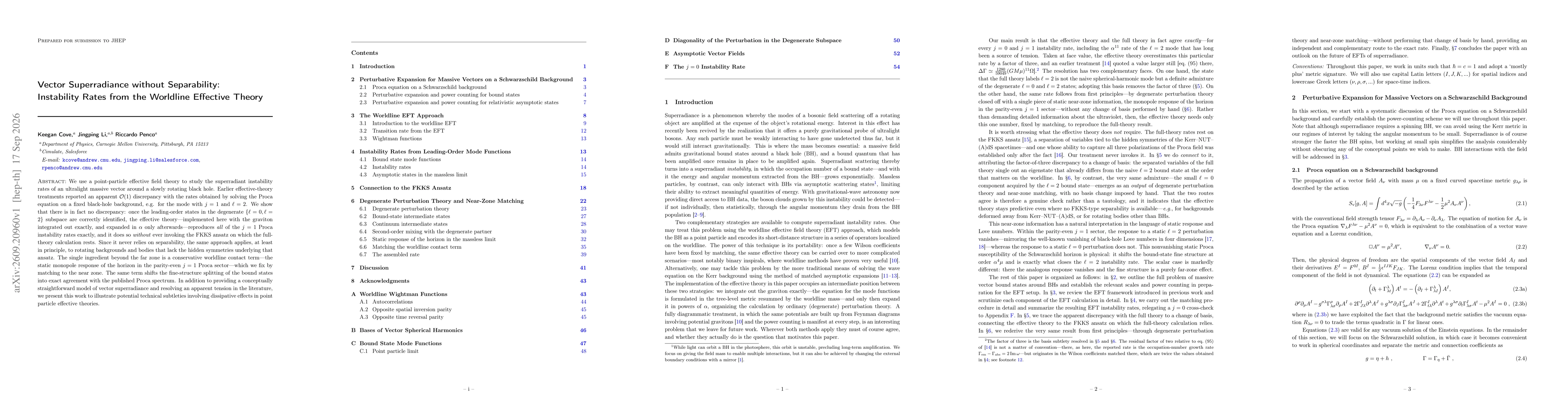 Thumbnail for Vector Superradiance without Separability: Instability Rates from the Worldline Effective Theory