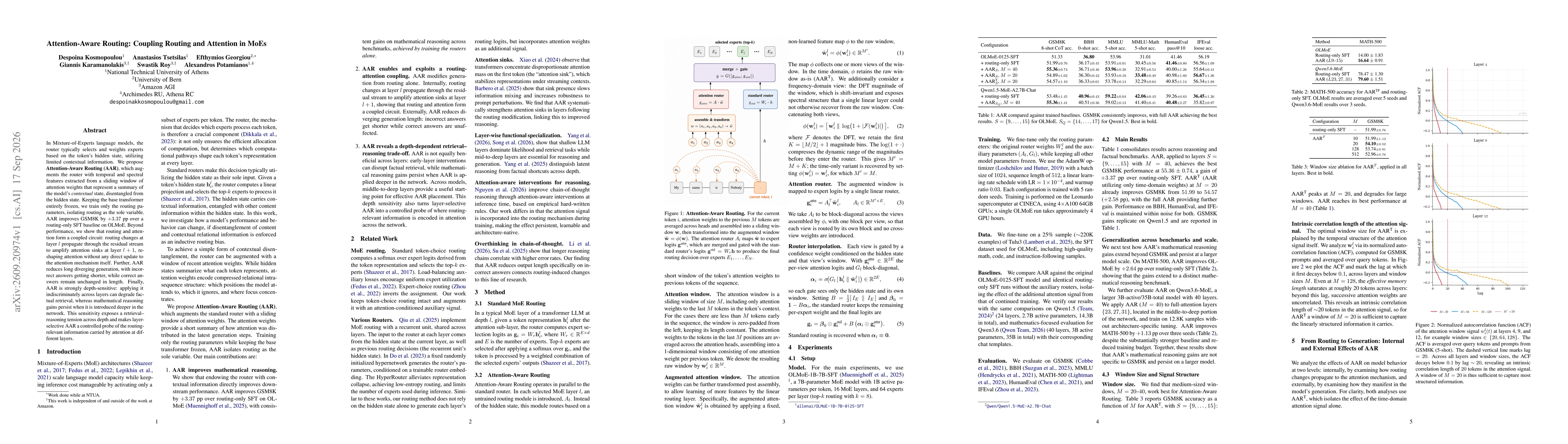 Thumbnail for Attention-Aware Routing: Coupling Routing and Attention in MoEs