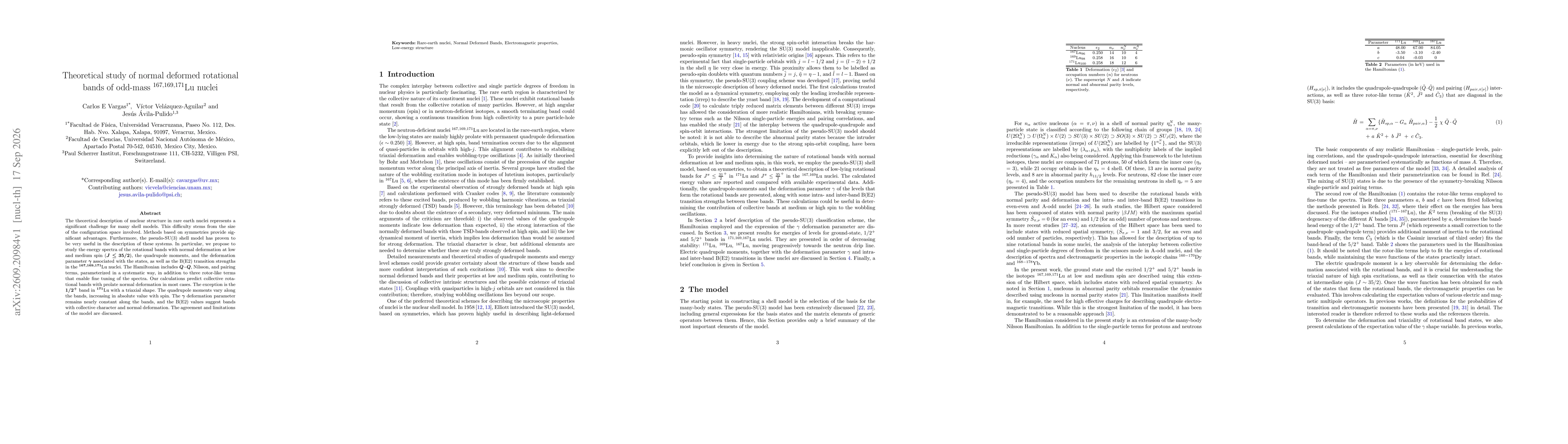 Thumbnail for Theoretical study of normal deformed rotational bands of odd-mass $^{167,169,171}$Lu nuclei
