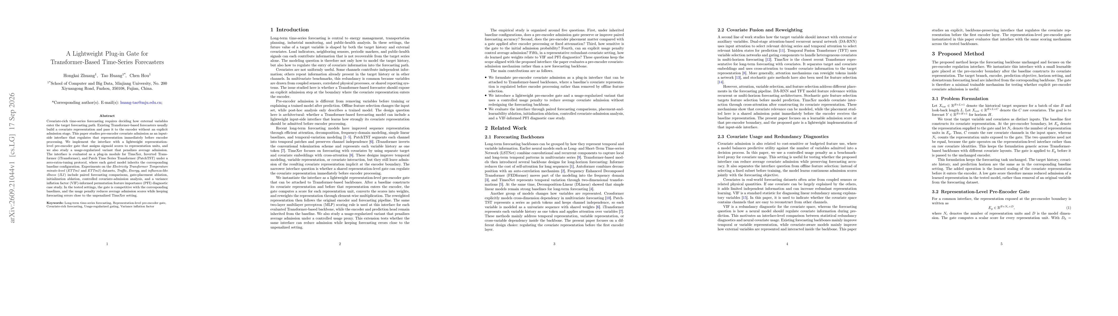 Thumbnail for A Lightweight Plug-in Gate for Transformer-Based Time-Series Forecasters