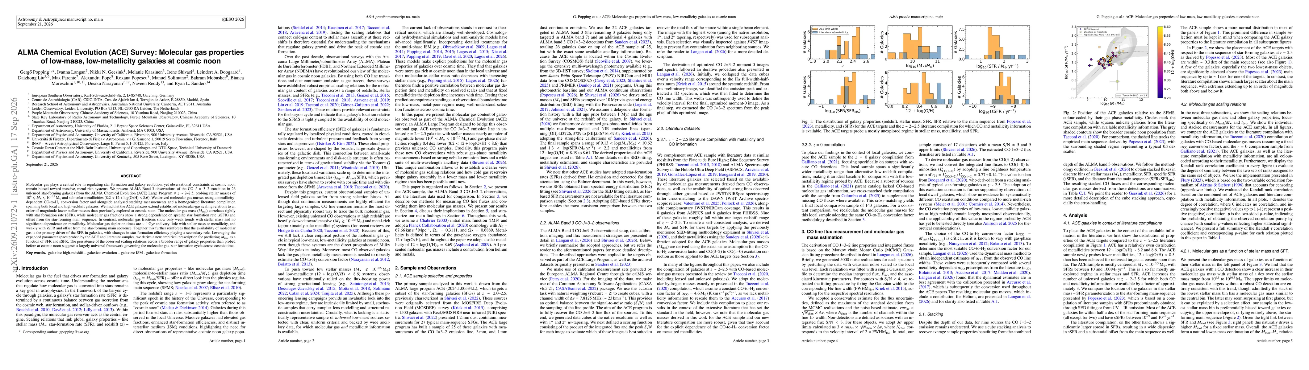 Thumbnail for ALMA Chemical Evolution (ACE) Survey: Molecular gas properties of low-mass, low-metallicity galaxies at cosmic noon