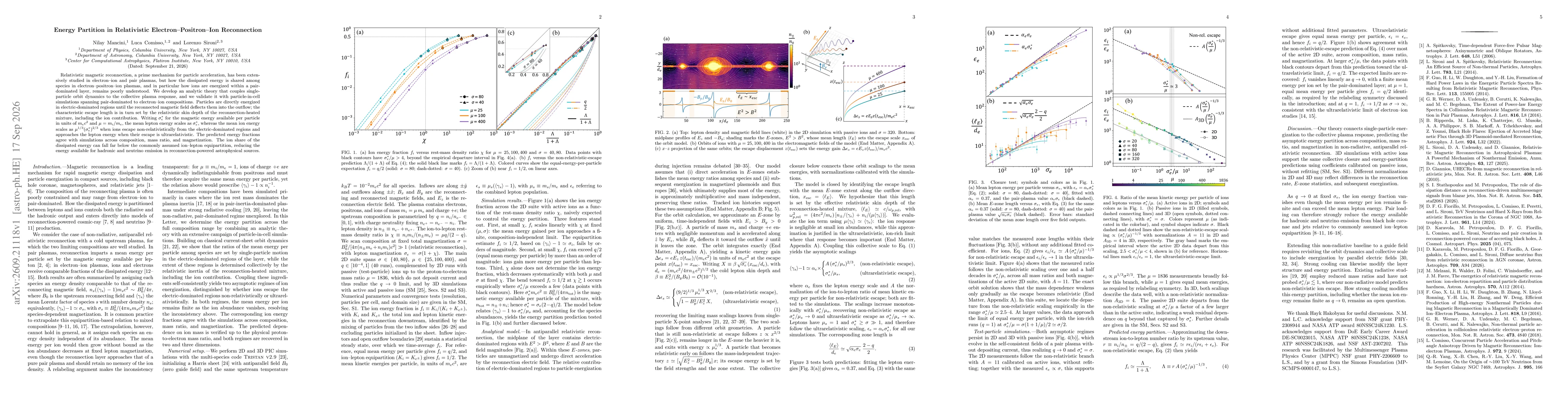 Thumbnail for Energy Partition in Relativistic Electron-Positron-Ion Reconnection