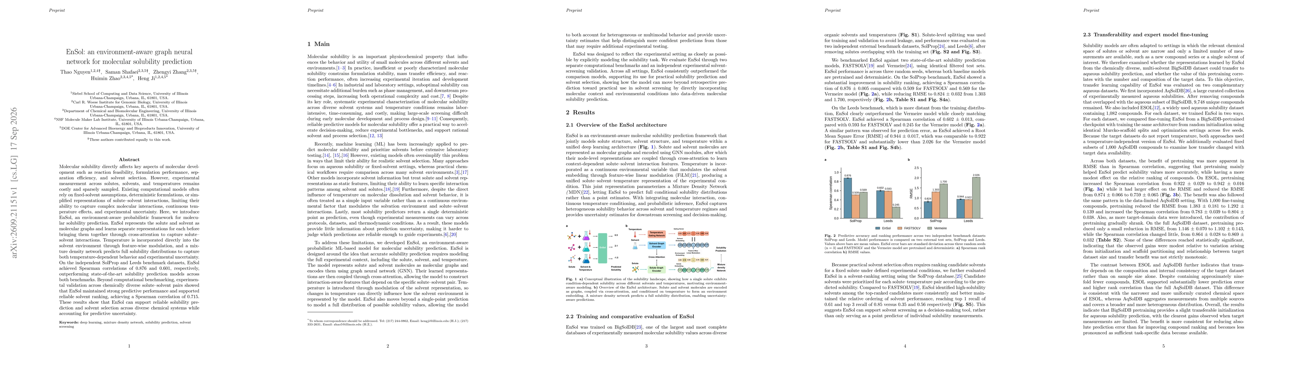Thumbnail for EnSol: an environment-aware graph neural network for molecular solubility prediction