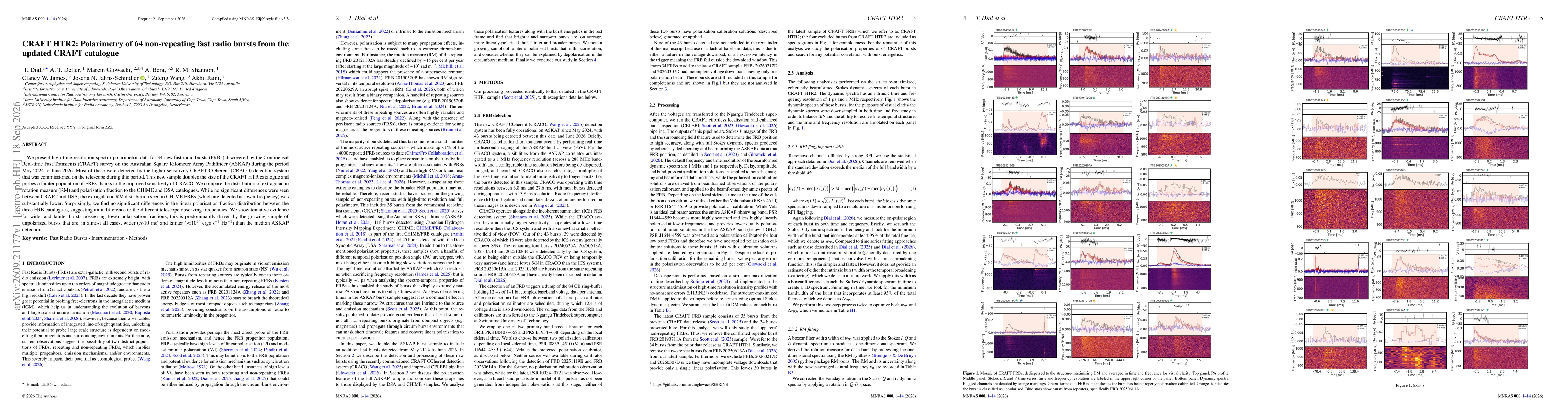 Thumbnail for CRAFT HTR2: Polarimetry of 64 non-repeating fast radio bursts from the updated CRAFT catalogue