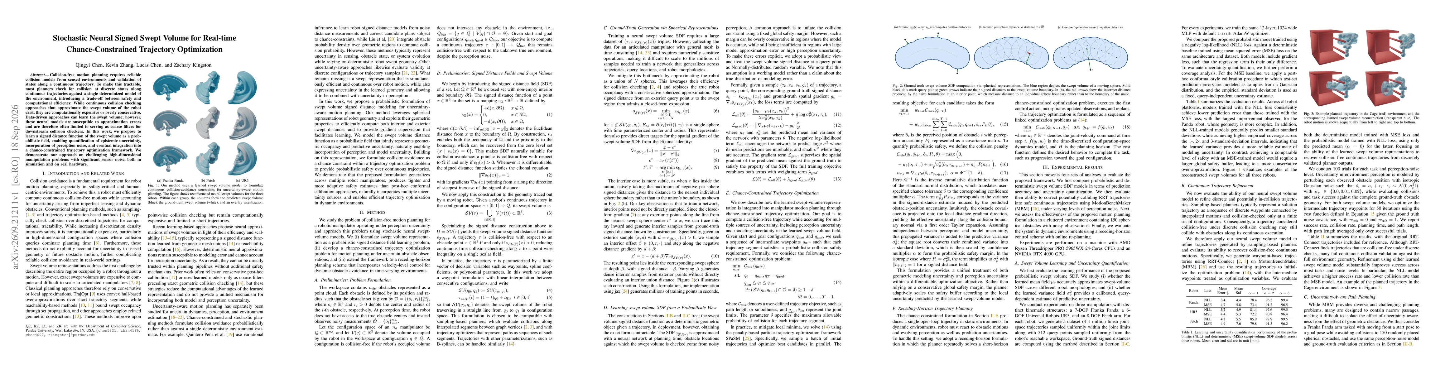 Thumbnail for Stochastic Neural Signed Swept Volume for Real-time Chance-Constrained Trajectory Optimization