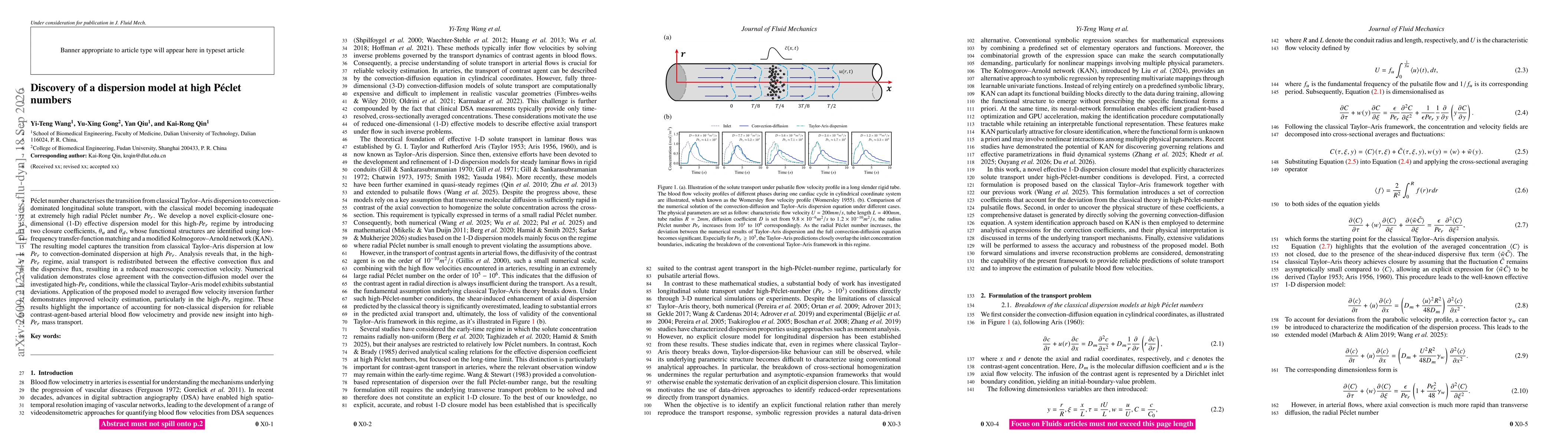 Thumbnail for Discovery of a dispersion model at high Peclet numbers